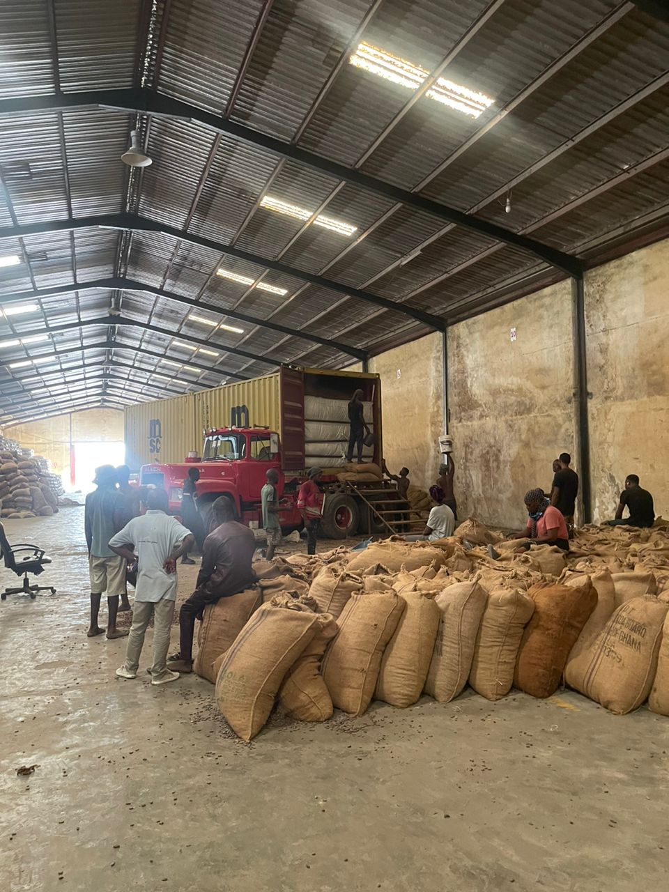 Export container ready for loading